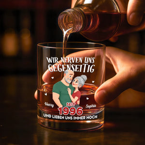 Personalisierter Whiskyglas – Geschenk für Paar – Wir Nerven Uns Und Lachen