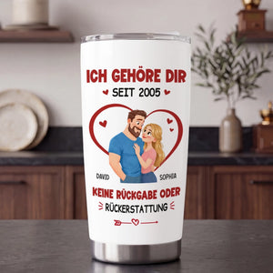 Personalisierter Becher – Geschenk für Paar – Keine Chance auf Umtausch