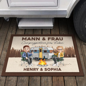 Personalisierte Fußmatte – Geschenk Für Camper & Campingpaare – Campingpartner fürs Leben