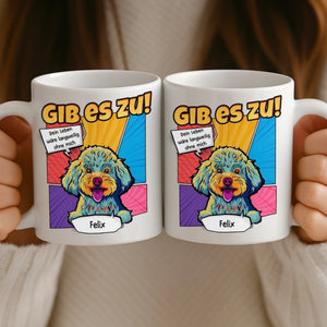 Personalisierte Tasse mit 3D-Effekt – Geschenk Für Hundeliebhaber – Zu Süß Zum Ignorieren