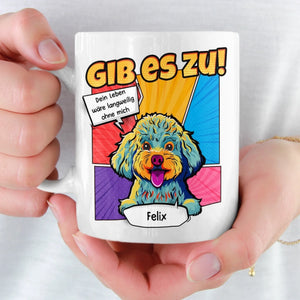 Personalisierte Tasse mit 3D-Effekt – Geschenk Für Hundeliebhaber – Zu Süß Zum Ignorieren