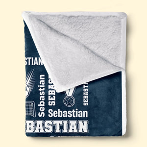 Personalisierte Decke - Geschenk für Fußballfans, Sportfans – Geboren Für Tore