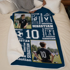 Personalisierte Decke - Geschenk für Fußballfans, Sportfans – Geboren Für Tore