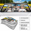 Personalisierter Frontscheiben-Sonnenschutz mit Photo – Geschenke für Mann, Frau, Familie – Roadtrips & gute Zeiten