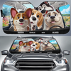 Personalisierter Frontscheiben-Sonnenschutz – Geschenk für Hundebesitzer – Liebe fährt immer mit