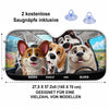 Personalisierter Frontscheiben-Sonnenschutz – Geschenk für Hundebesitzer – Liebe fährt immer mit