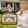 Personalisiertes Holzschild – Geschenk für Camper & Campingpaare – Willkommen auf unserem Campingplatz