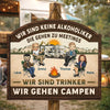 Personalisiertes Holzschild – Geschenk für Camper & Campingpaare – Willkommen auf unserem Campingplatz