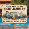 Personalisiertes Metallschild – Geschenk Für Campingpaare – Kein Stress, nur Camping