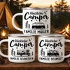 Personalisierter Emaille-Campingbecher – Geschenk für Camper – Glücklicher Camper