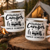 Personalisierter Emaille-Campingbecher – Geschenk für Camper – Glücklicher Camper