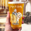 Personalisiertes Bierglas mit Foto – Geschenk für Hundebesitzer – Von Pfoten Empfohlen