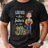 Personalisiertes Unisex-T-Shirt – Geschenk für Gärtner, Gärtnerin – Geboren Zum Gärtnern