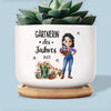 Personalisiertes Keramik-Blumentopf – Geschenk für Gärtnerin – Kleine Samen, Große Freude