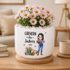 Personalisiertes Keramik-Blumentopf – Geschenk für Gärtnerin – Kleine Samen, Große Freude
