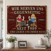 Personalisiertes Metallschild – Geschenk Für Paare – Und Lieben Uns Trotzdem