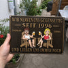 Personalisiertes Metallschild – Geschenk Für Paare – Gemeinsam alt, frech und glücklich