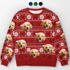Personalisierter Ugly-Christmas-Sweatshirt mit Foto – „Möge dein Weihnachten pelzig und hell sein“ – Unisex Wollpullover – Weihnachtsgeschenk für Tierbesitzer und Tierliebhaber