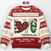Warme Pullover und Omas Liebe sind das perfekte Duo – Personalisierter Ugly-Christmas-Sweatshirt für die Familie – Unisex Wollpullover – Weihnachtsgeschenk für Oma