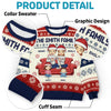 Zuhause ist, wo Familie und Haustiere Freude bringen – Personalisierter Ugly-Christmas-Sweatshirt für Familie – Unisex Wollpullover – Weihnachtsgeschenk für Familienmitglieder, Tierbesitzer und Tierliebhaber