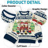 Von Zuhause zu Zuhause – Personalisierter Ugly-Christmas-Sweatshirt für die Familie – Unisex Wollpullover – Weihnachtsgeschenk für Familienmitglieder