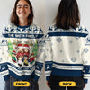 Von Zuhause zu Zuhause – Personalisierter Ugly-Christmas-Sweatshirt für die Familie – Unisex Wollpullover – Weihnachtsgeschenk für Familienmitglieder