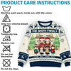 Von Zuhause zu Zuhause – Personalisierter Ugly-Christmas-Sweatshirt für die Familie – Unisex Wollpullover – Weihnachtsgeschenk für Familienmitglieder
