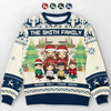 Von Zuhause zu Zuhause – Personalisierter Ugly-Christmas-Sweatshirt für die Familie – Unisex Wollpullover – Weihnachtsgeschenk für Familienmitglieder