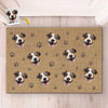 Personalisierte Fußmatte mit Foto – „Kleine Pfoten, große Träume“ – Individuelle Wohnkultur für Hunde- & Katzenliebhaber – Einweihungsgeschenk für Tierbesitzer und Tierfreunde