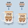 Personalisierte Tasse mit 3D-Reliefeffekt – Individuelles Hochzeits- oder Jubiläumsgeschenk für Ehemann und Ehefrau, für ihn und sie – Aufdruck „I Love You A Latte“
