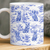 Personalisierte Tasse – Individuelles Geburtstagsgeschenk für Hundeliebhaber, Hundemama und Hundepapa – „Genieße mit Stil, belle im Blau“