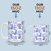 Personalisierte Tasse – Individuelles Geburtstagsgeschenk für Hundeliebhaber, Hundemama und Hundepapa – „Genieße mit Stil, belle im Blau“