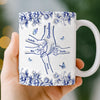 Personalisierte Tasse mit 3D-Reliefeffekt – Individuelles Geburtstagsgeschenk für Mama oder Oma – „Hand in Hand durchs Leben“