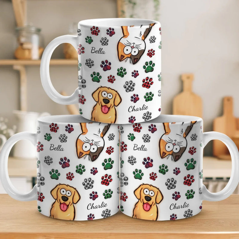„Mein bester Freund hat vier Pfoten“ – Personalisierte Hunde- & Katzentasse mit 3D-Reliefeffekt – Ideales Geschenk für Tierbesitzer und Tierliebhaber