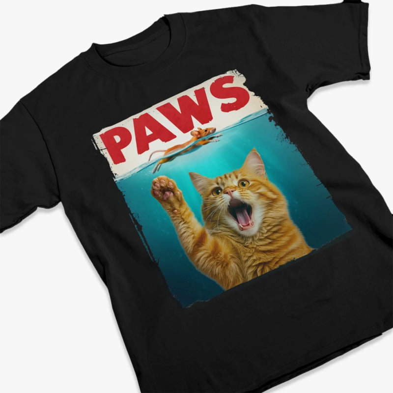 Personalisierte Foto-T-Shirts (Unisex & Premium) und Hoodie – Geburtstagsgeschenke für Hunde- & Katzenliebhaber, Hundemamas & -papas, Katzenbesitzer – „Meowster der Tiefe“
