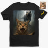 Personalisierte Foto-T-Shirts (Unisex & Premium) und Hoodie – Geburtstagsgeschenke für Hunde- & Katzenliebhaber, Hundemamas & -papas, Katzenbesitzer – „Leben im Dino-Gefahren-Style“