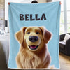 Jeder Blick kommt mit einem Schwanzwedeln – Personalisierte Hunde- & Katzen-Decke – Geschenk für Tierbesitzer und Tierliebhaber