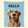 Jeder Blick kommt mit einem Schwanzwedeln – Personalisierte Hunde- & Katzen-Decke – Geschenk für Tierbesitzer und Tierliebhaber