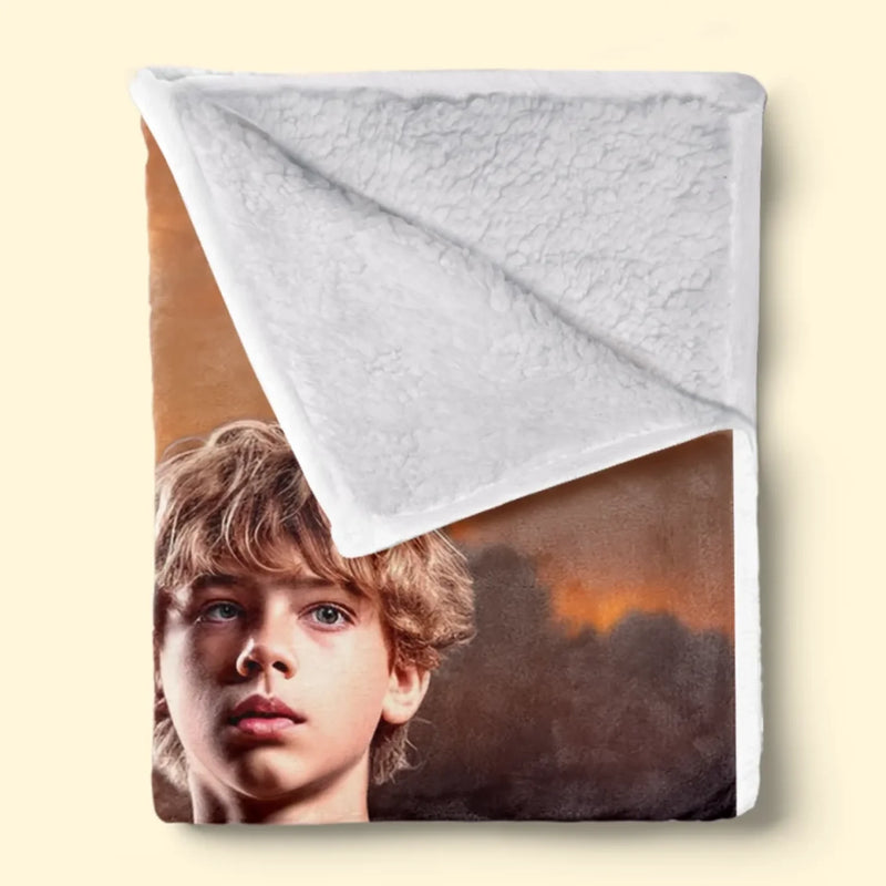 Personalisierte Foto-Decke – „Hustle, Hit, Never Quit“ – Familiendecke – Geschenk für dich selbst, beste Freunde, Geschwister und Familienmitglieder
