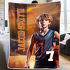 Personalisierte Foto-Decke – „Hustle, Hit, Never Quit“ – Familiendecke – Geschenk für dich selbst, beste Freunde, Geschwister und Familienmitglieder
