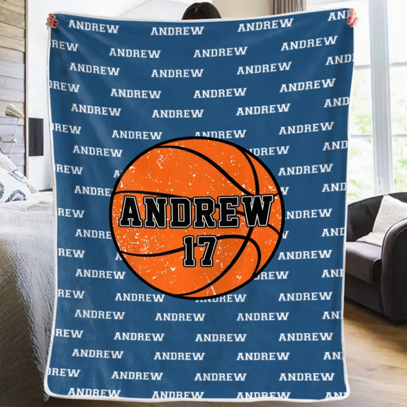 Game On, Fire Up – Personalisierte Decke – Geschenk für Sportliebhaber und Sportler