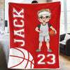 Herz auf dem Spielfeld – Personalisierte Decke – Geschenk für Sportliebhaber und Sportler