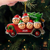Personalisierter Acryl-Anhänger – Weihnachts- oder Geburtstagsgeschenk für Mama, Papa und Kinder – „Gemeinsam zu Hause zu Weihnachten“