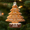 Personalisierter Acryl-Anhänger – Weihnachts- oder Geburtstagsgeschenk für Mama, Papa und Kinder – „Fröhliche und liebevolle Familie“