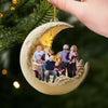 Personalisierter Foto-Acryl-Anhänger – Weihnachts- oder Geburtstagsgeschenk für Mama, Papa und Kinder – „Ich liebe dich bis zum Mond“