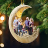 Personalisierter Foto-Acryl-Anhänger – Weihnachts- oder Geburtstagsgeschenk für Mama, Papa und Kinder – „Ich liebe dich bis zum Mond“