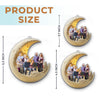 Personalisierter Foto-Acryl-Anhänger – Weihnachts- oder Geburtstagsgeschenk für Mama, Papa und Kinder – „Ich liebe dich bis zum Mond“