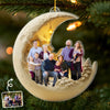 Personalisierter Foto-Acryl-Anhänger – Weihnachts- oder Geburtstagsgeschenk für Mama, Papa und Kinder – „Ich liebe dich bis zum Mond“