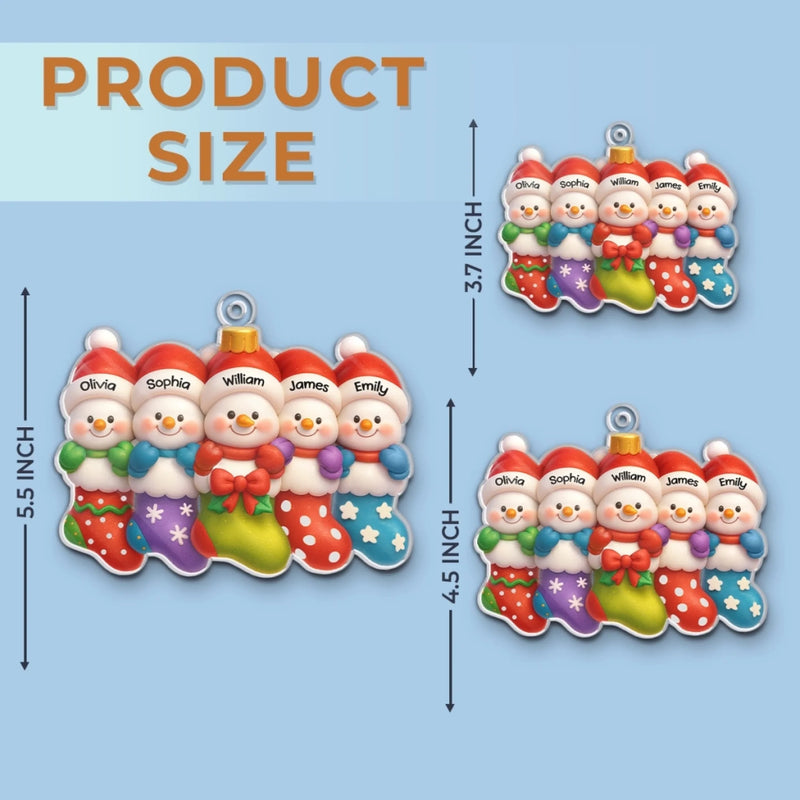 Personalisierter Acryl-Anhänger – Weihnachts- oder Geburtstagsgeschenk für Mama, Papa und Kinder – „Warme Herzen erhellen Weihnachten“