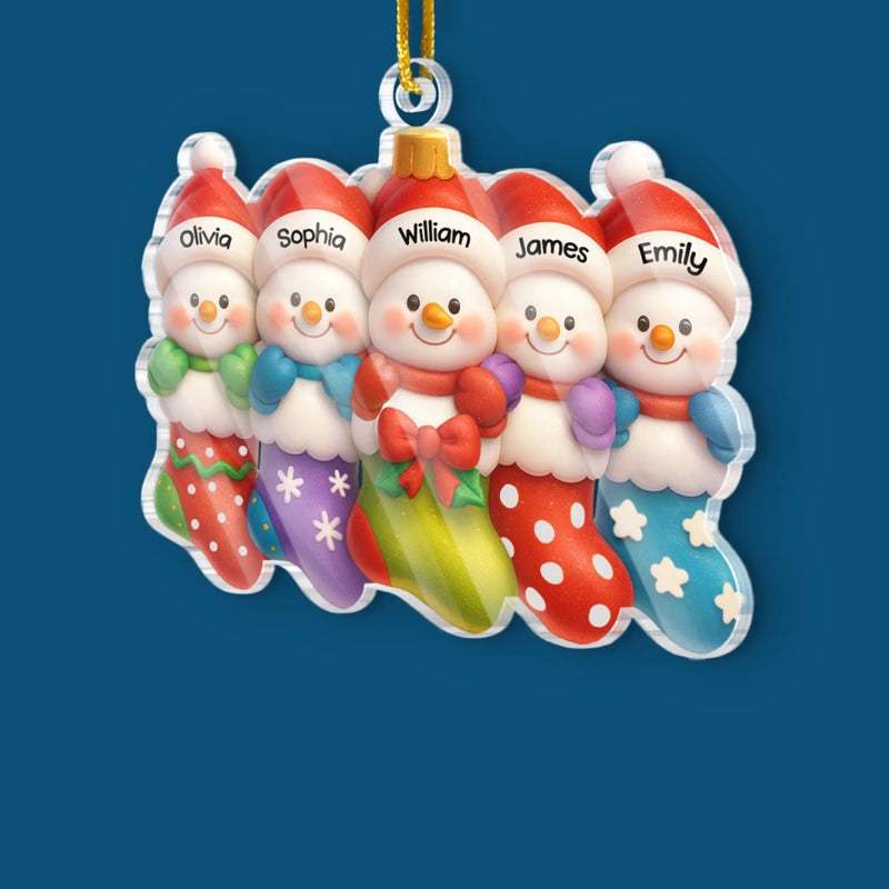 Personalisierter Acryl-Anhänger – Weihnachts- oder Geburtstagsgeschenk für Mama, Papa und Kinder – „Warme Herzen erhellen Weihnachten“